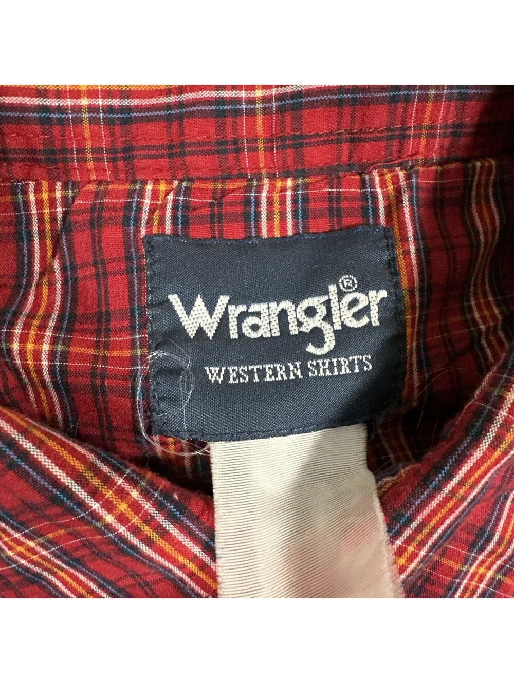 Vintage Wrangler Shirt Men’s XL? Red Southwestern Pearl Snap Cowboy Western
